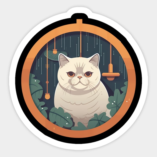 Exotic Shorthair Cat Xmas Xmas Ornament, Love Cats Sticker by logiamerch